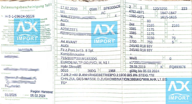 Comprendre la Carte Grise Allemande ( ZLB1 & ZLB2 )