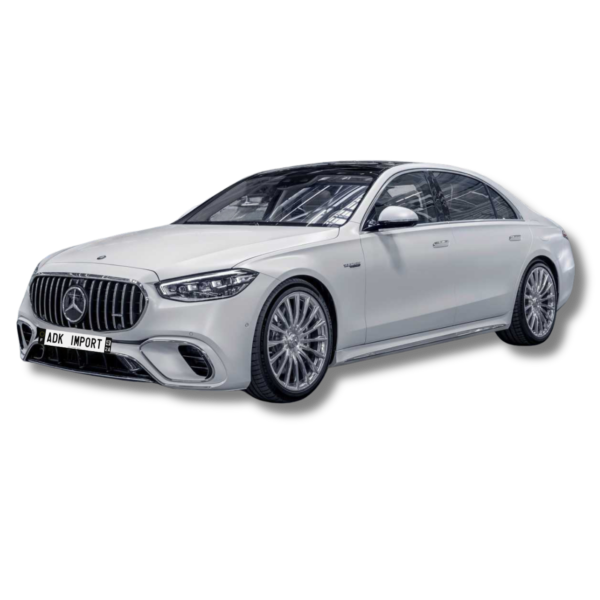 Mercedes-Benz S 63 AMG importée par ADK Import, véhicule de luxe avec performances exceptionnelles.