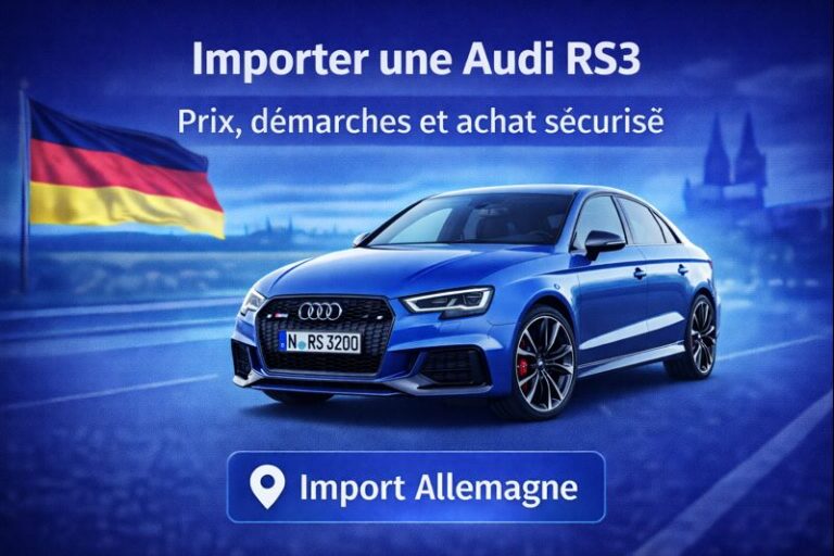 Importer une Audi RS3 d’Allemagne : prix et démarches